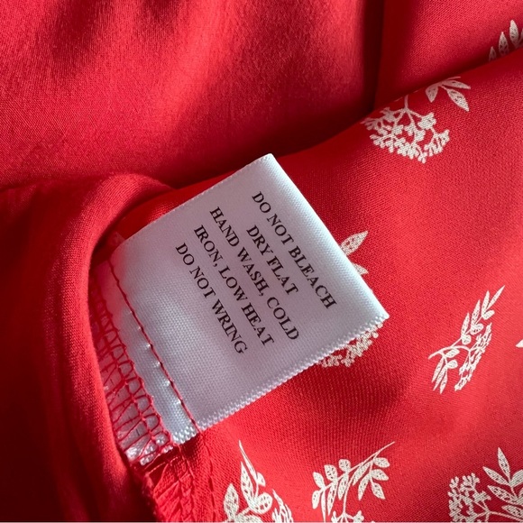 Dress Forum Ditsy Cottage Floral Print Cottagecore Wrap Dress Red White Small - Picture 14 of 15